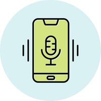 Mobile Voice Assistant Vecto Icon vector