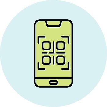 teléfono inteligente qr código vecto icono vector
