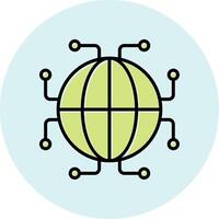 Digtal World Vecto Icon vector