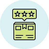 Delivery Box Rating Vecto Icon vector