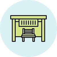 Bus Stop Vecto Icon vector