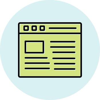 web página vecto icono vector