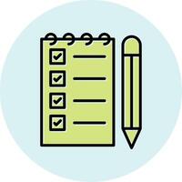 Notepad Writing Vecto Icon vector