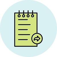 Notes Forward Vecto Icon vector