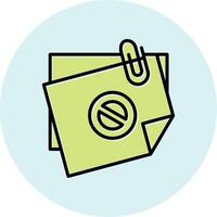 Sticky Notes Ban Vecto Icon vector