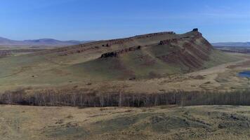 Panorama- Aussicht von Berge und Steppe video