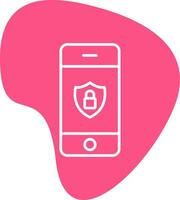 Mobile Security Vecto Icon vector