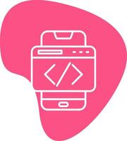 Smartphone Coding Vecto Icon vector