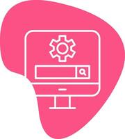 Computer Search Engine Vecto Icon vector