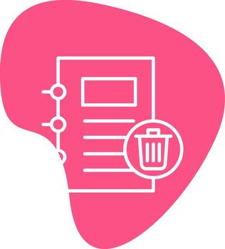 Notes Delete Vecto Icon vector