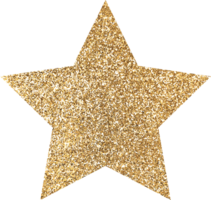 Gold Bright Glitter Star png