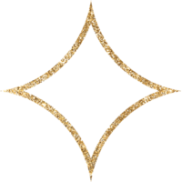 Gold Bright Glitter Star png