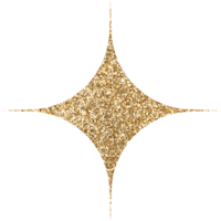 Gold Bright Glitter Star png