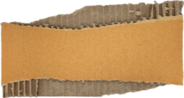 Brown Torn Corrugated Cardboard png