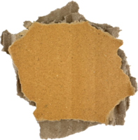 marron déchiré ondulé papier carton png