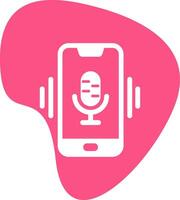 Mobile Voice Assistant Vecto Icon vector