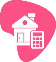 House Cost Calculator Vecto Icon vector