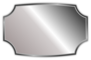 Clásico plata insignia, lujo etiqueta png