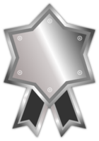 Vintage silver badge, luxury label png