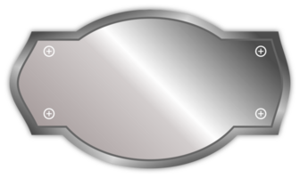 Clásico plata insignia, lujo etiqueta png