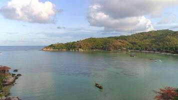 Thai Beach with Longtail Boats video