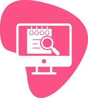 File Search Computer Vecto Icon vector