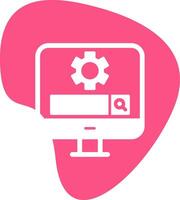 Computer Search Engine Vecto Icon vector
