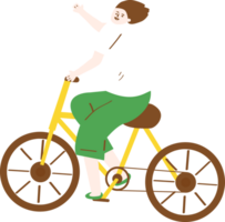 en pojke är ridning en cykel png