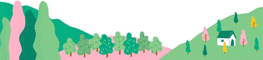 Wald und Berge png