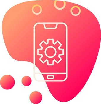 Mobile Setting Vecto Icon vector
