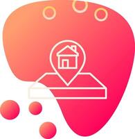 House Location Pin Vecto Icon vector