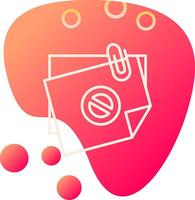 Sticky Notes Ban Vecto Icon vector