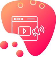 Video Marketing Vecto Icon vector