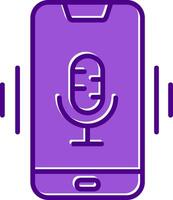 Mobile Voice Assistant Vecto Icon vector