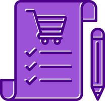 Shopping List Vecto Icon vector