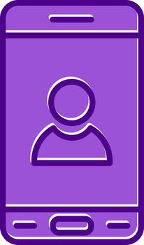 Mobile User Vecto Icon vector
