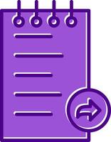 Notes Forward Vecto Icon vector