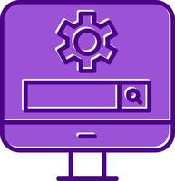 Computer Search Engine Vecto Icon vector