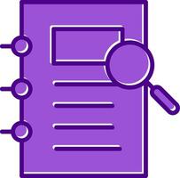 Notepad Search Vecto Icon vector