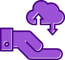 Cloud Data Transfer Vecto Icon vector