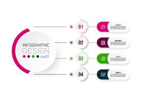 concepto de negocio de plantilla infográfica con diagrama. vector