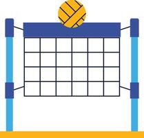 Volley Icon. Volleyball net with ball icon vector