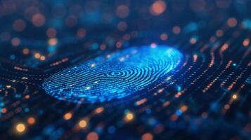 AI generated Fingerprint Authentication for Secure Banking App Access photo