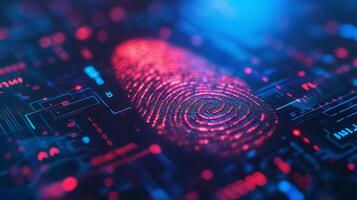 AI generated Fingerprint Authentication for Secure Banking App Access photo