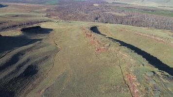 Aerial view of Siberian Stonehenge video