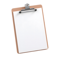 AI generated Top view of checklist or clipboard without background. Ready for mockup png