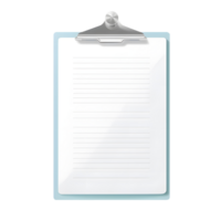 AI generated Top view of checklist or clipboard without background. Ready for mockup png