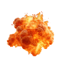 AI generated Intense fire and dust explosions isolated on transparent background, earthquake, and urban disaster concept- a dramatic representation of danger and emergency response png