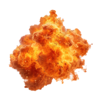 AI generated Intense fire and dust explosions isolated on transparent background, earthquake, and urban disaster concept- a dramatic representation of danger and emergency response png