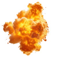 AI generated Intense fire and dust explosions isolated on transparent background, earthquake, and urban disaster concept- a dramatic representation of danger and emergency response png